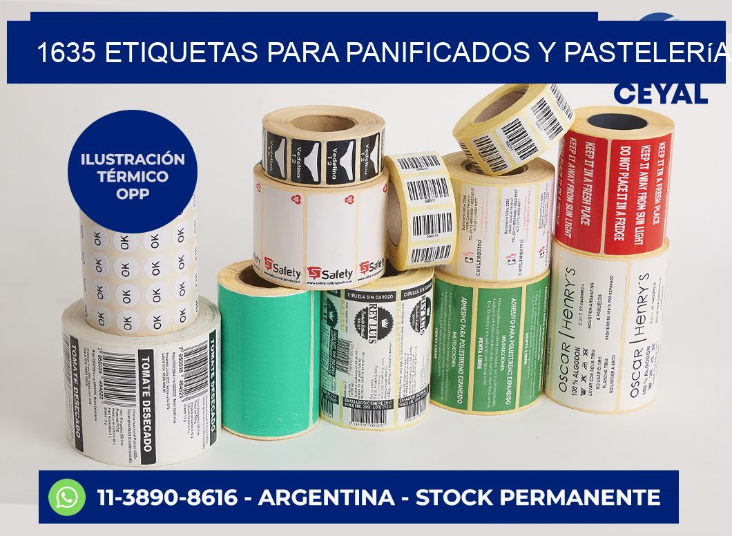 1635 Etiquetas para panificados y pastelería