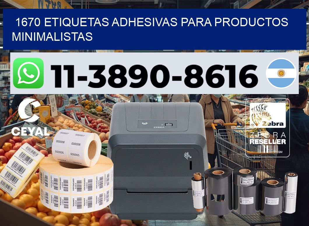 1670 Etiquetas adhesivas para productos minimalistas