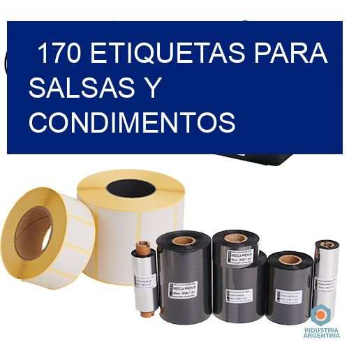 170 Etiquetas para salsas y condimentos