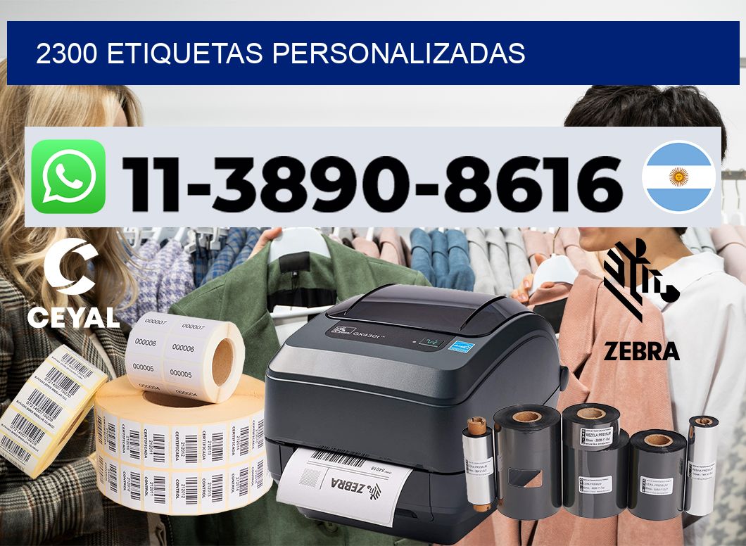 2300 etiquetas personalizadas