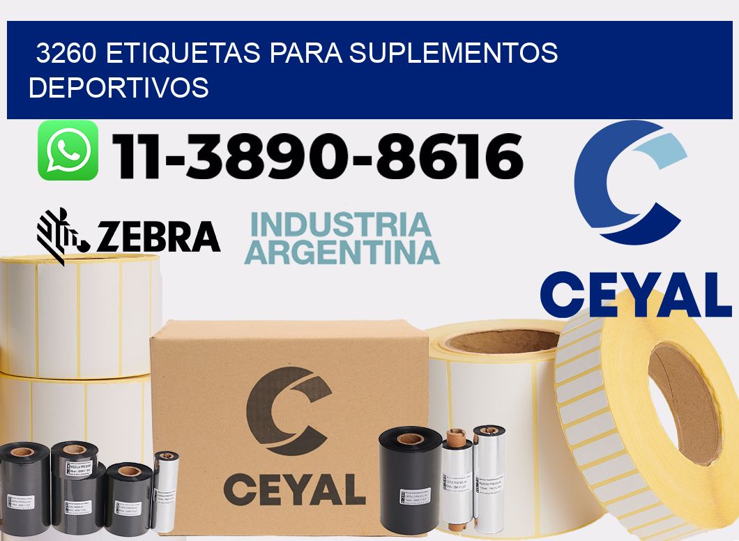 3260 Etiquetas para suplementos deportivos