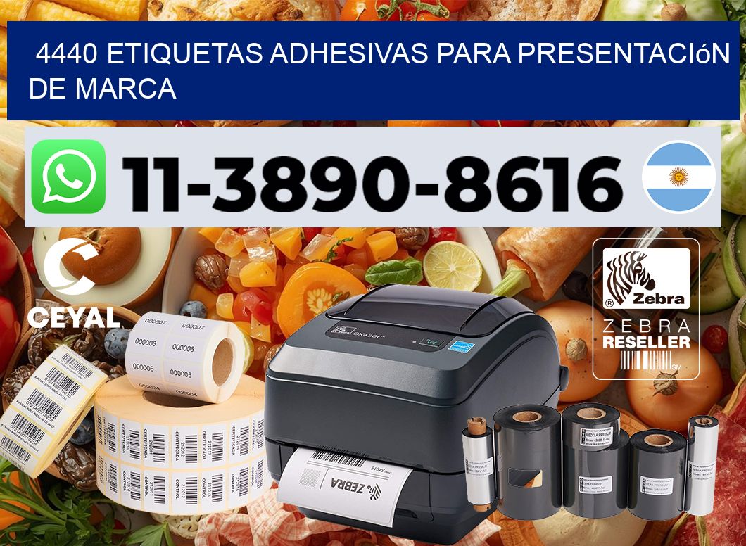 4440 Etiquetas adhesivas para presentación de marca