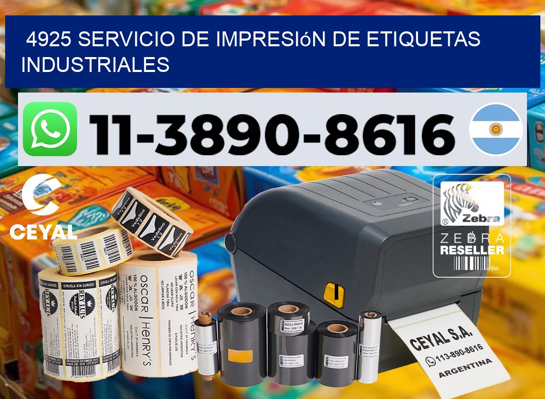 4925 Servicio de impresión de etiquetas industriales