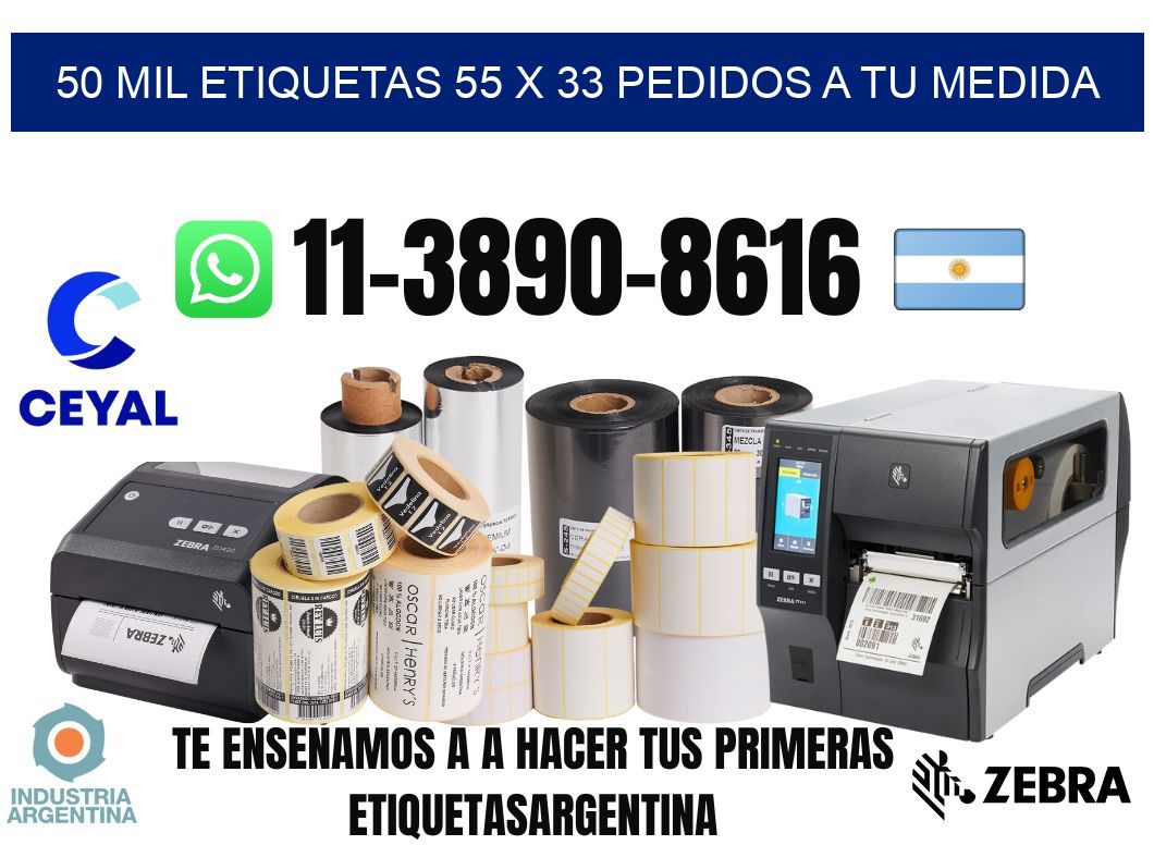 50 mil etiquetas 55 x 33 Pedidos a tu medida