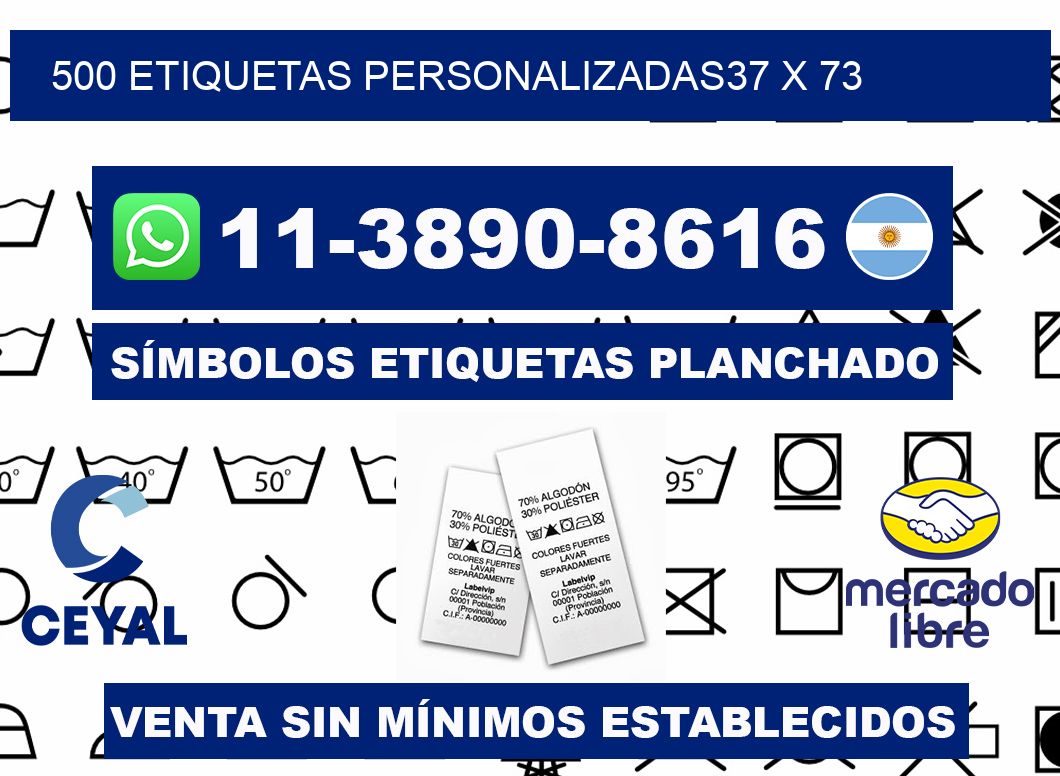 500 ETIQUETAS PERSONALIZADAS37 x 73