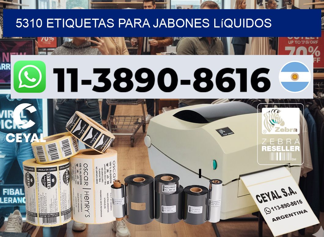 5310 Etiquetas para jabones líquidos