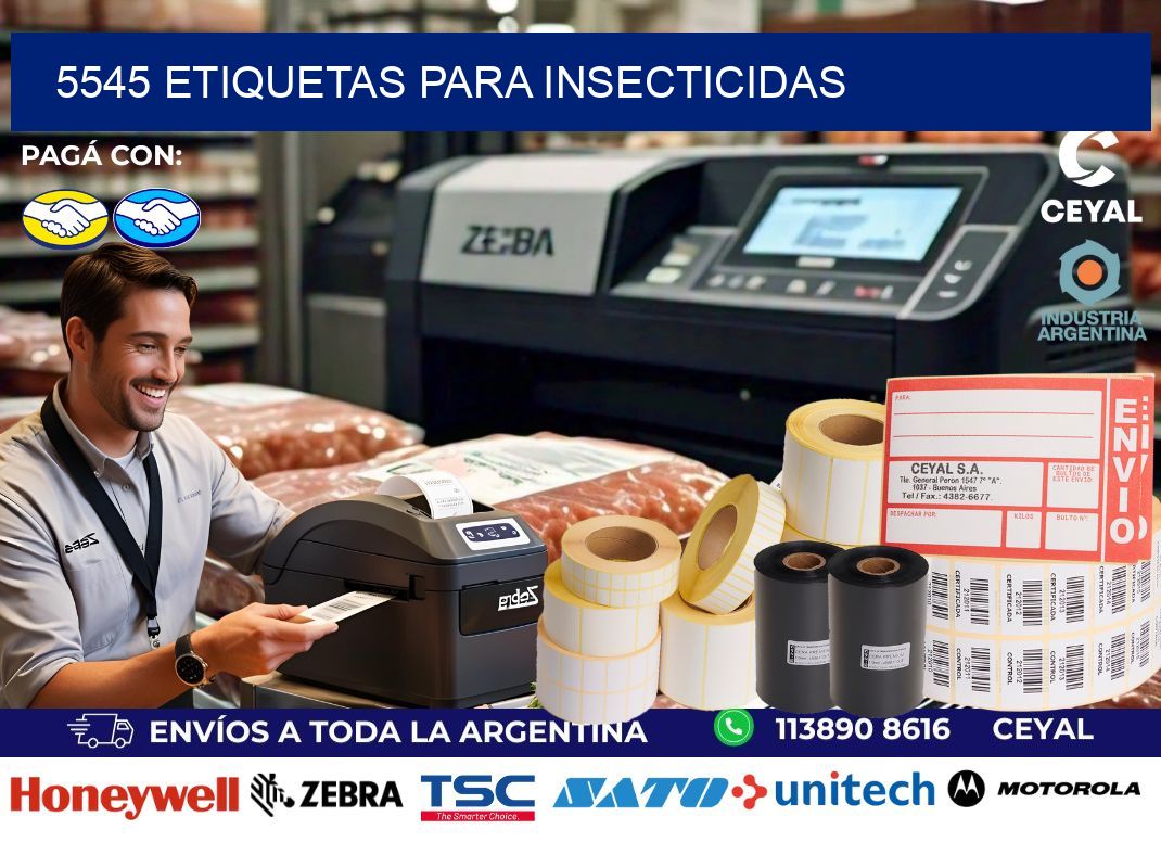 5545 Etiquetas para insecticidas