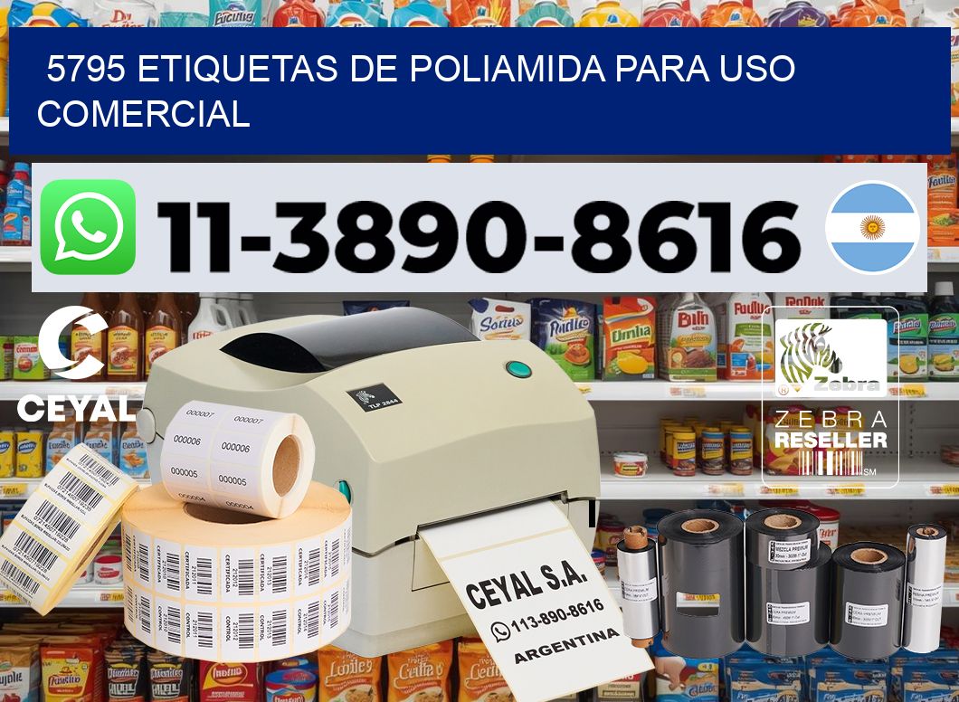 5795 Etiquetas de poliamida para uso comercial