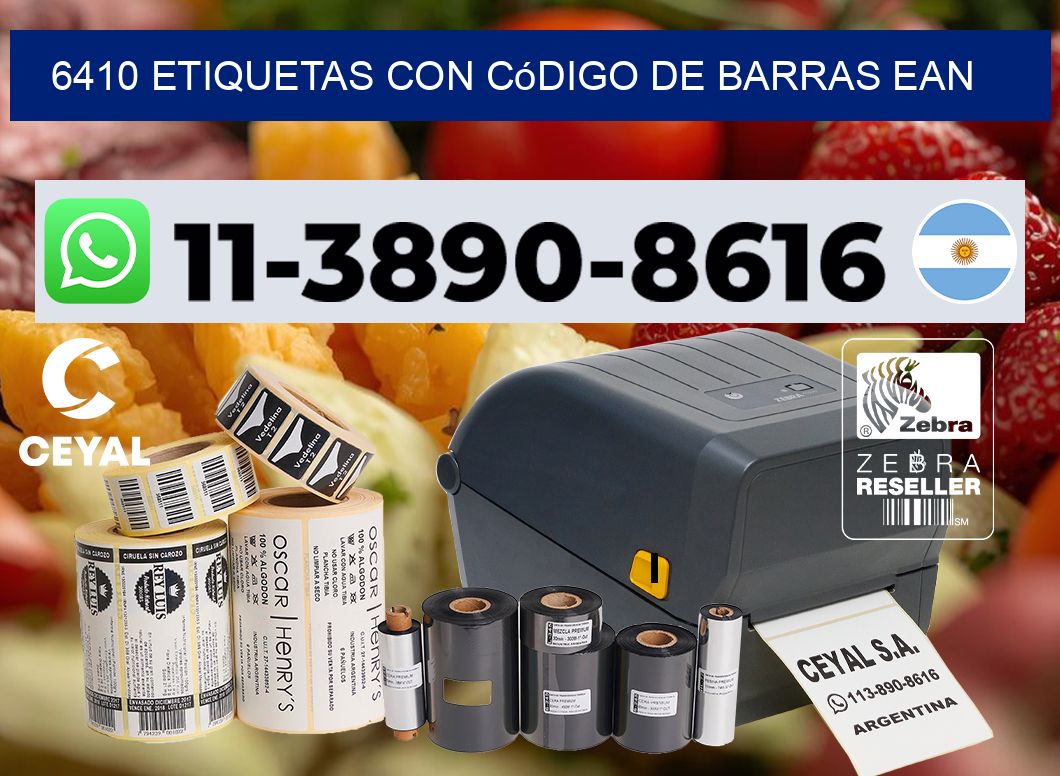 6410 Etiquetas con código de barras EAN