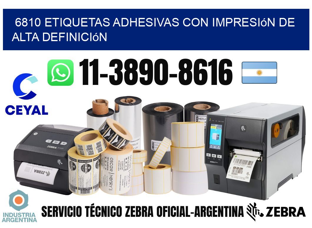 6810 Etiquetas adhesivas con impresión de alta definición