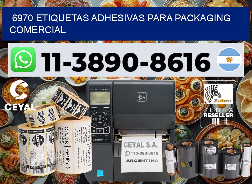 6970 Etiquetas adhesivas para packaging comercial