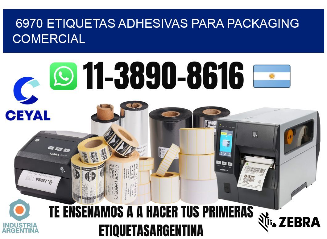 6970 Etiquetas adhesivas para packaging comercial