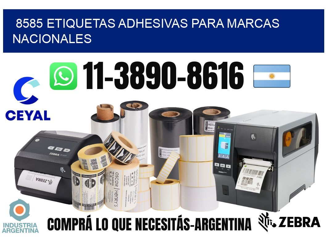 8585 Etiquetas adhesivas para marcas nacionales