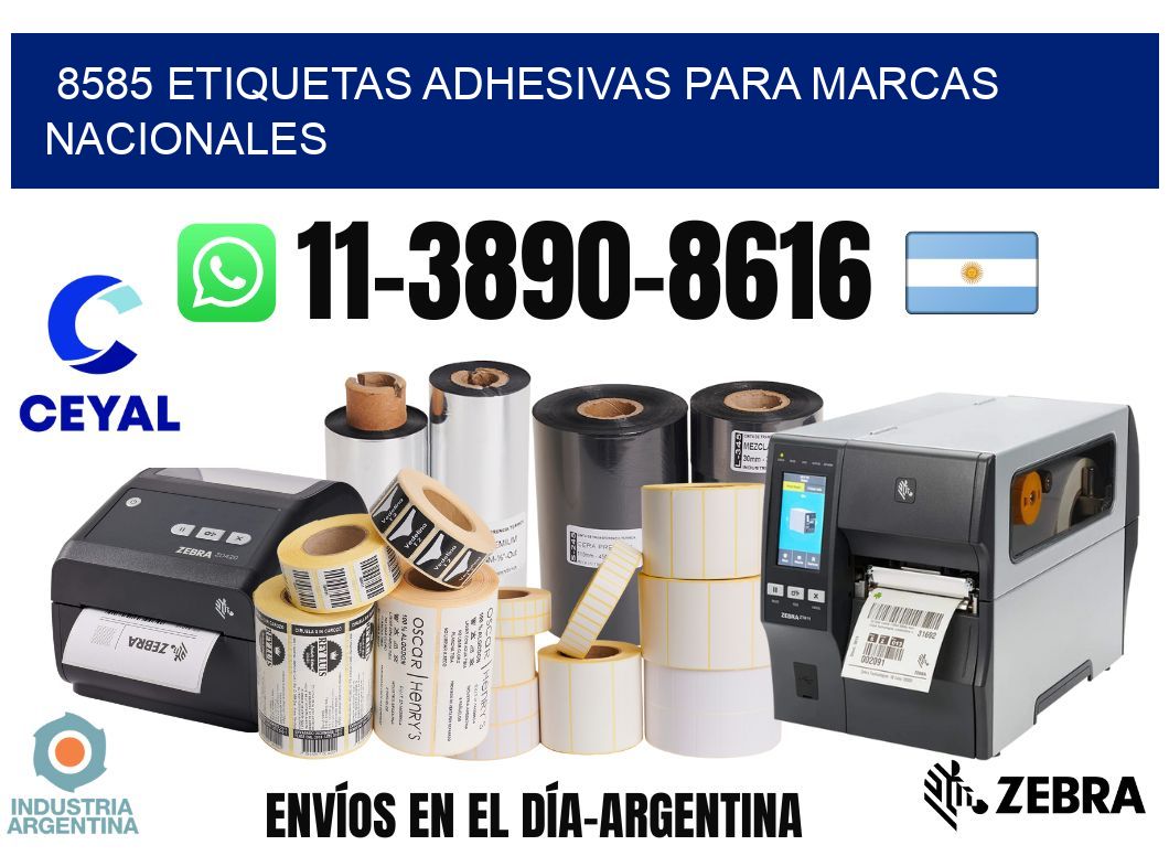 8585 Etiquetas adhesivas para marcas nacionales