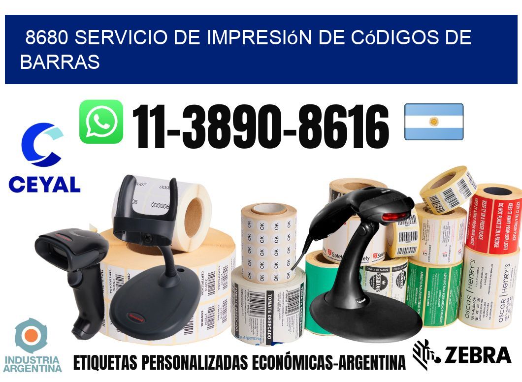 8680 Servicio de impresión de códigos de barras