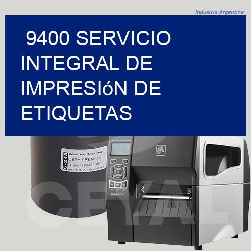 9400 Servicio integral de impresión de etiquetas