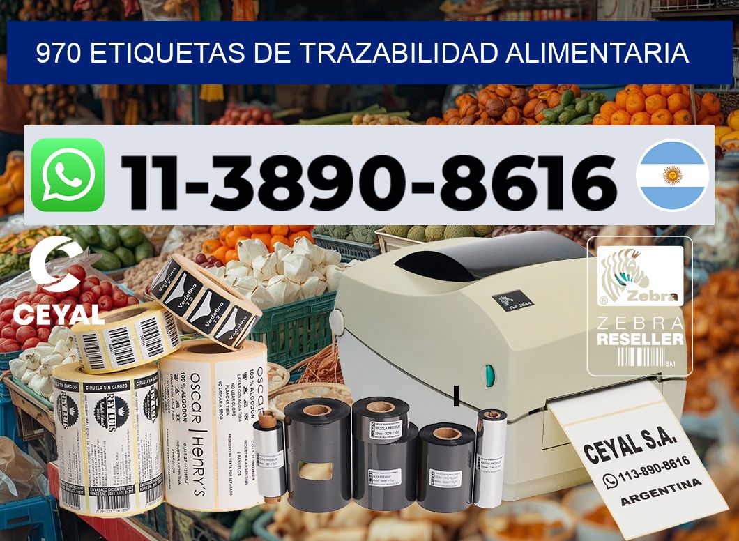 970 Etiquetas de trazabilidad alimentaria