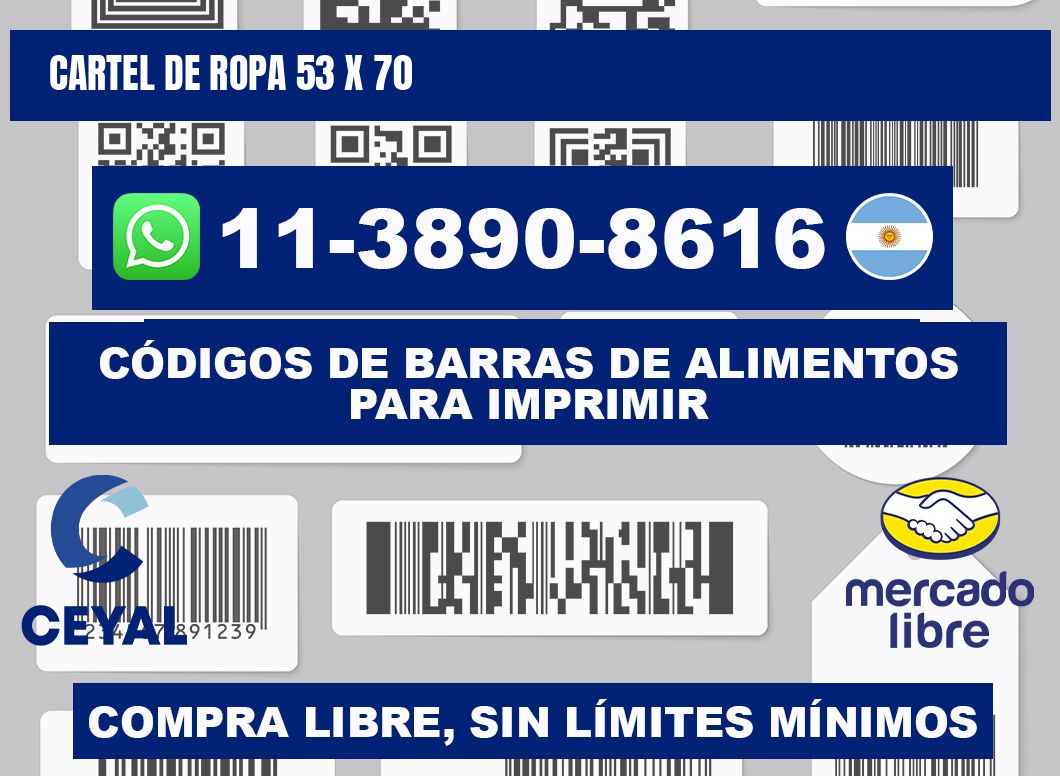 Cartel de ropa 53 x 70