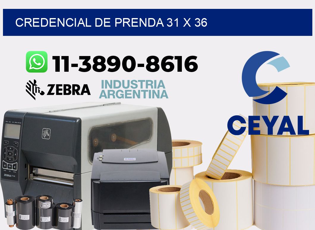 Credencial de prenda 31 x 36