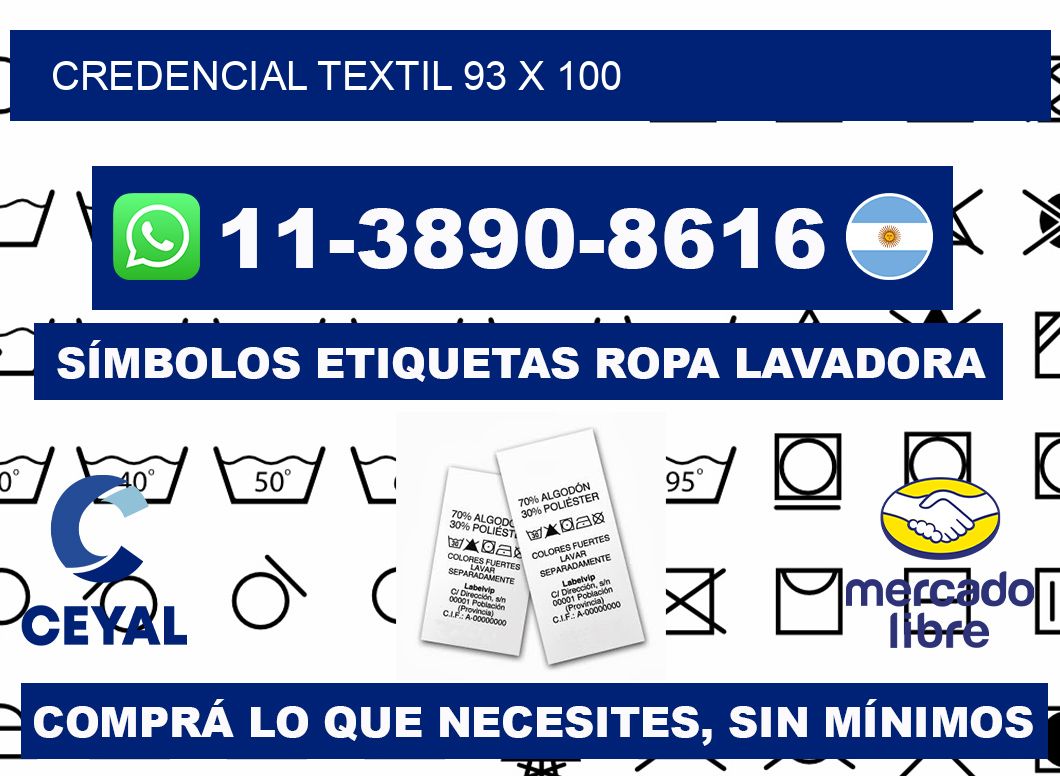Credencial textil 93 x 100