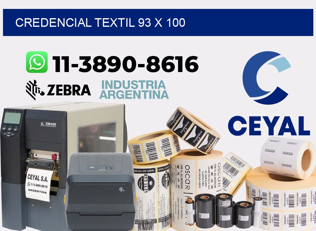Credencial textil 93 x 100