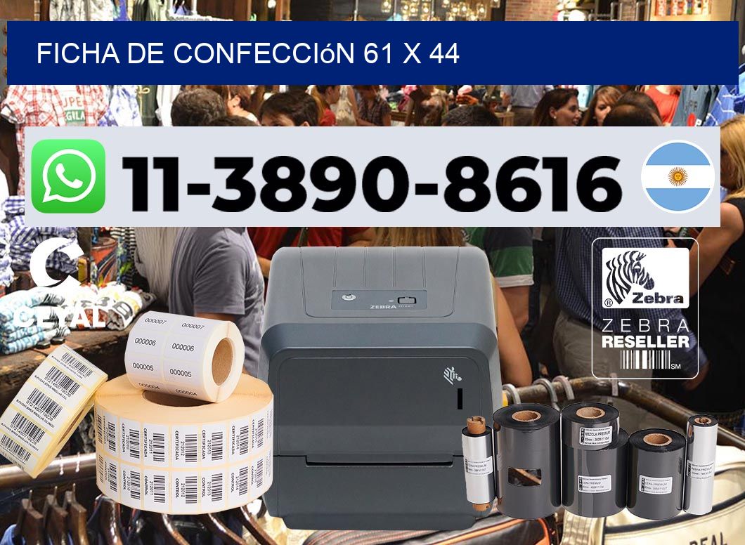 Ficha de confección 61 x 44