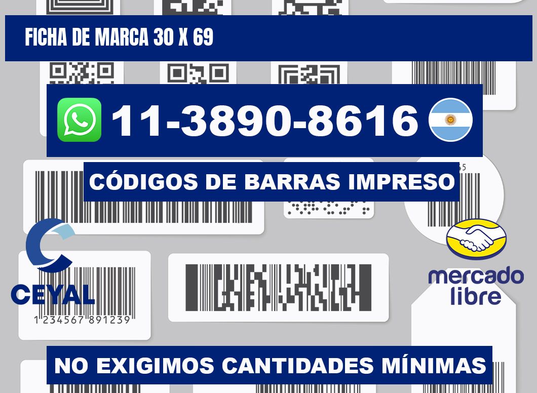 Ficha de marca 30 x 69
