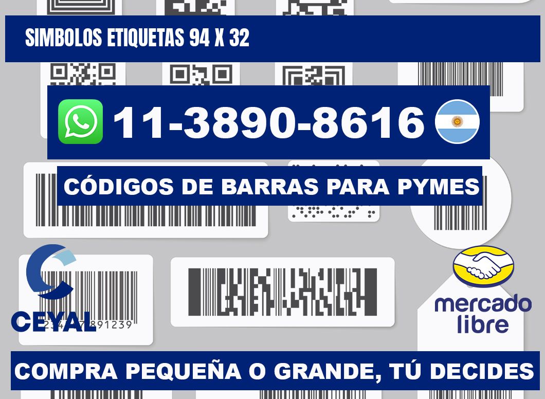 SIMBOLOS ETIQUETAS 94 x 32
