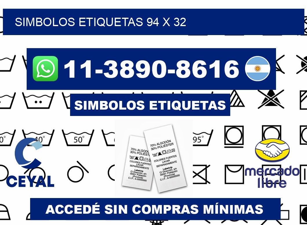 SIMBOLOS ETIQUETAS 94 x 32