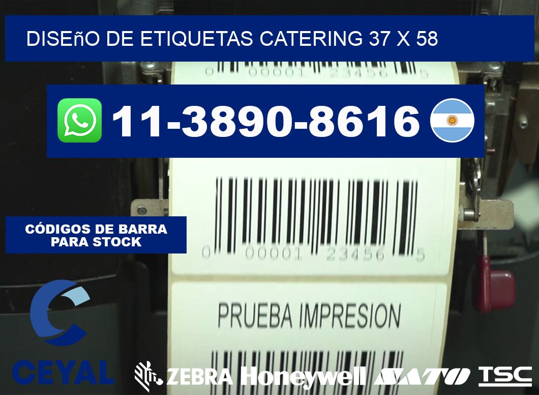 diseño de etiquetas catering 37 x 58