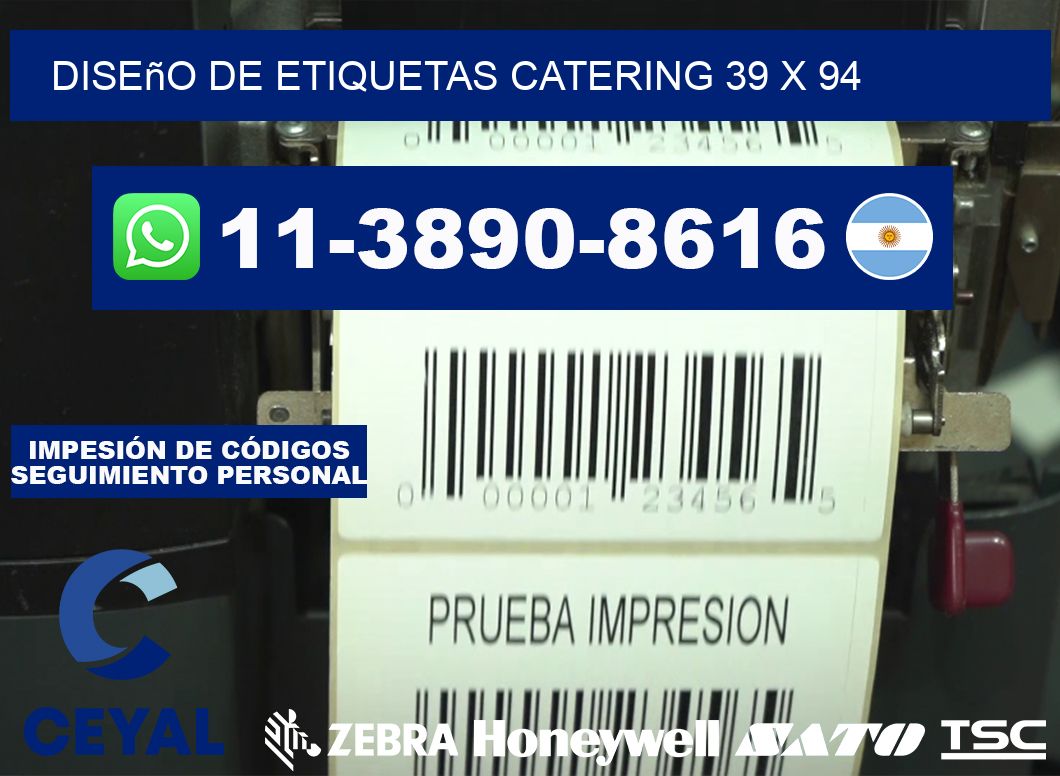 diseño de etiquetas catering 39 x 94