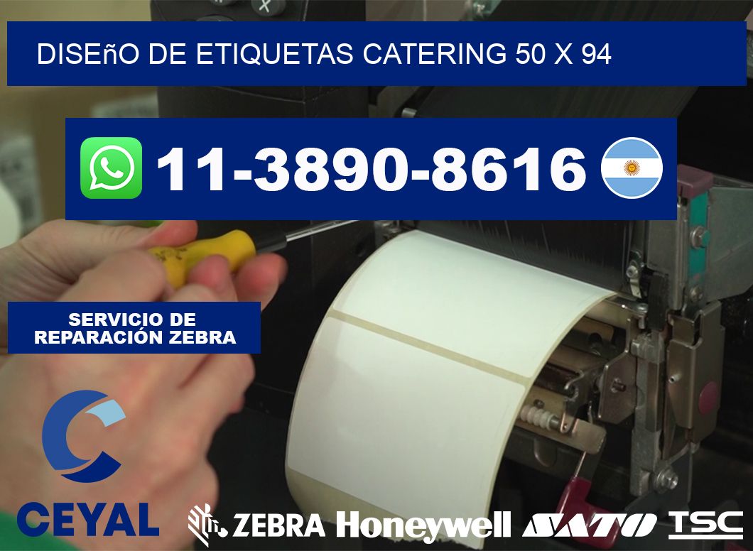diseño de etiquetas catering 50 x 94