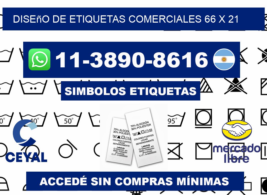 diseño de etiquetas comerciales 66 x 21