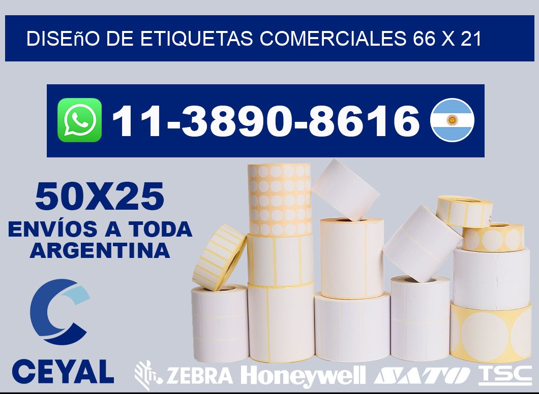 diseño de etiquetas comerciales 66 x 21