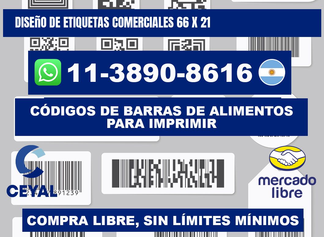 diseño de etiquetas comerciales 66 x 21