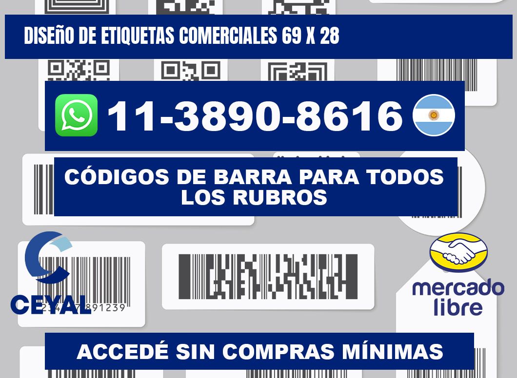 diseño de etiquetas comerciales 69 x 28