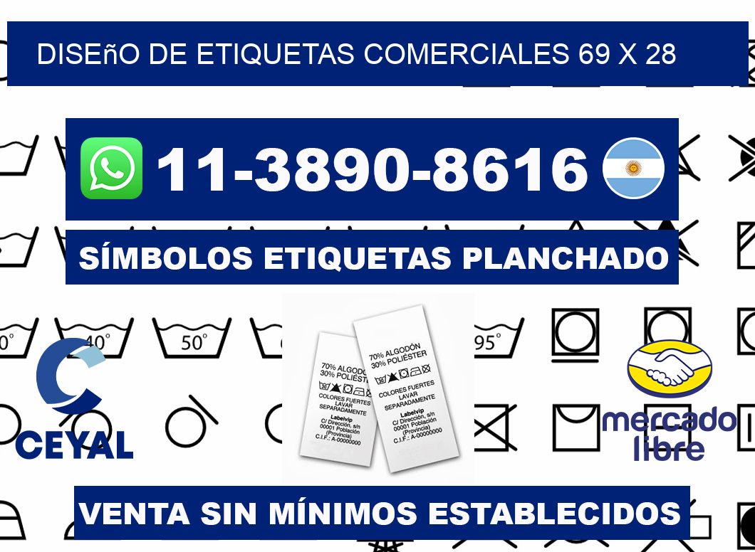 diseño de etiquetas comerciales 69 x 28