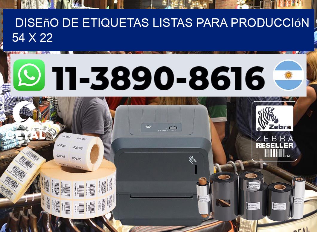 diseño de etiquetas listas para producción 54 x 22