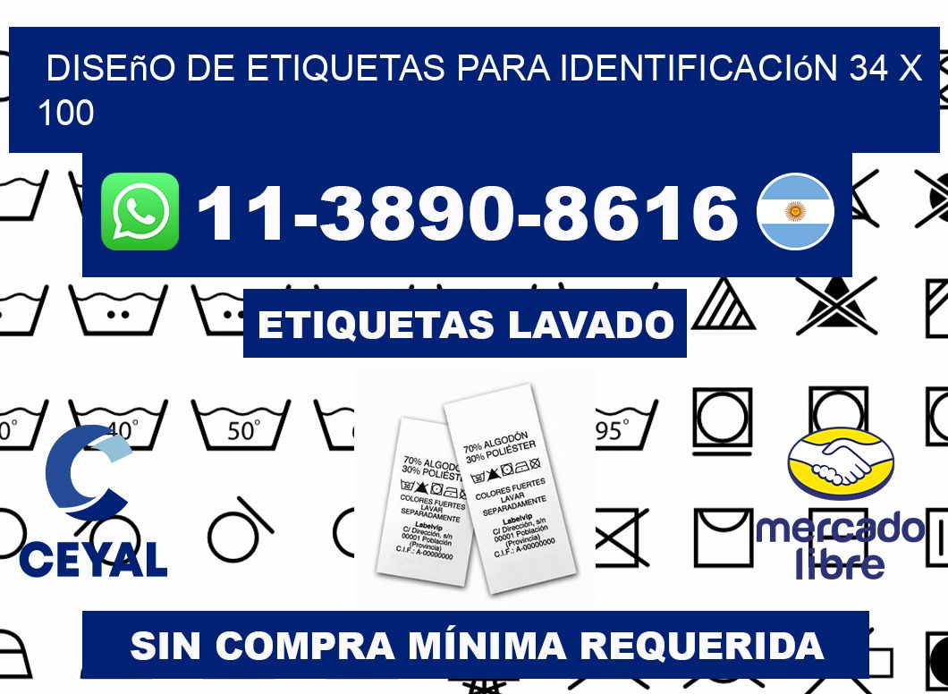 diseño de etiquetas para identificación 34 x 100
