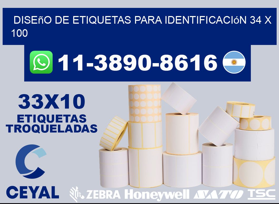 diseño de etiquetas para identificación 34 x 100