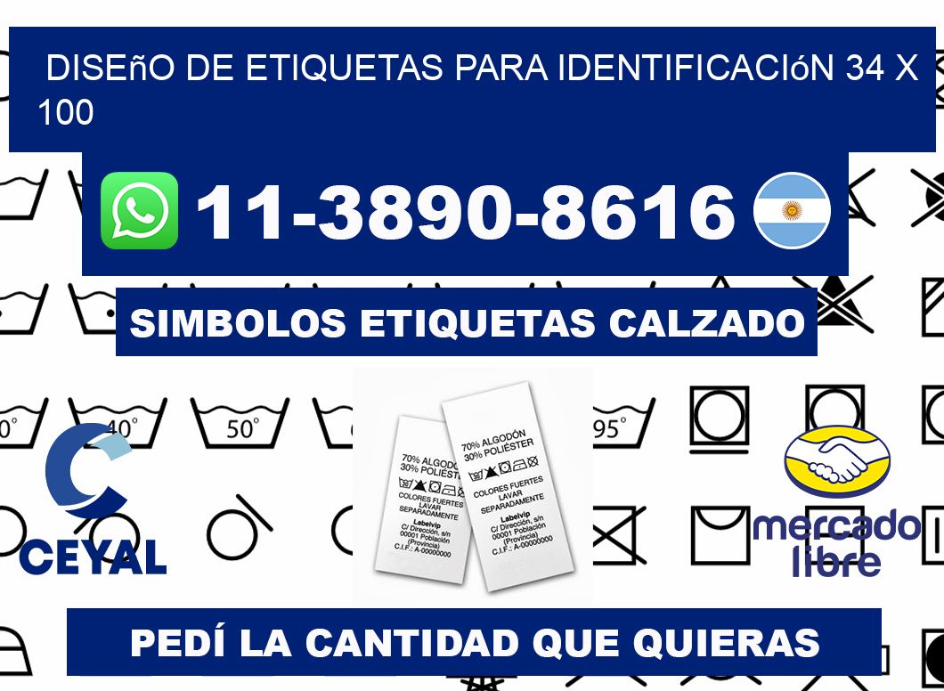 diseño de etiquetas para identificación 34 x 100