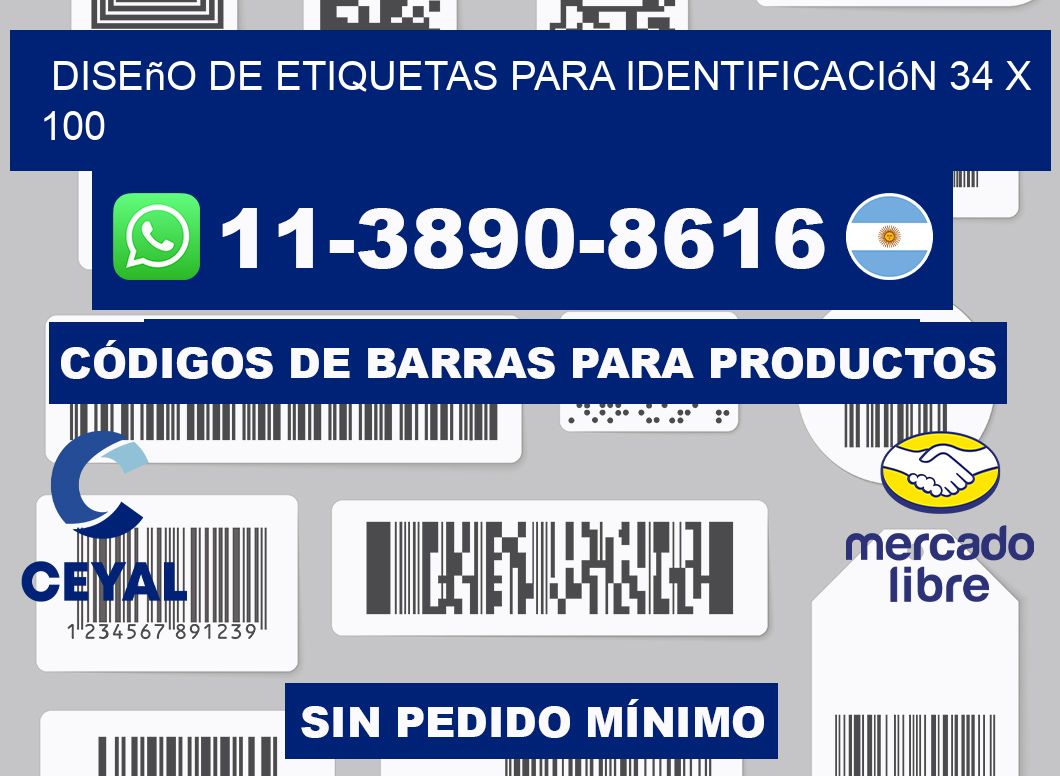 diseño de etiquetas para identificación 34 x 100