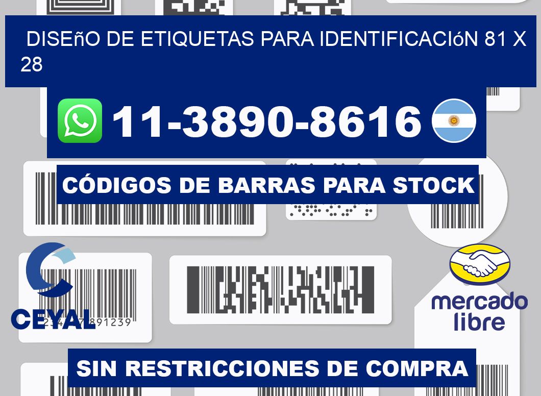 diseño de etiquetas para identificación 81 x 28