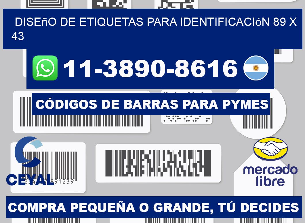 diseño de etiquetas para identificación 89 x 43