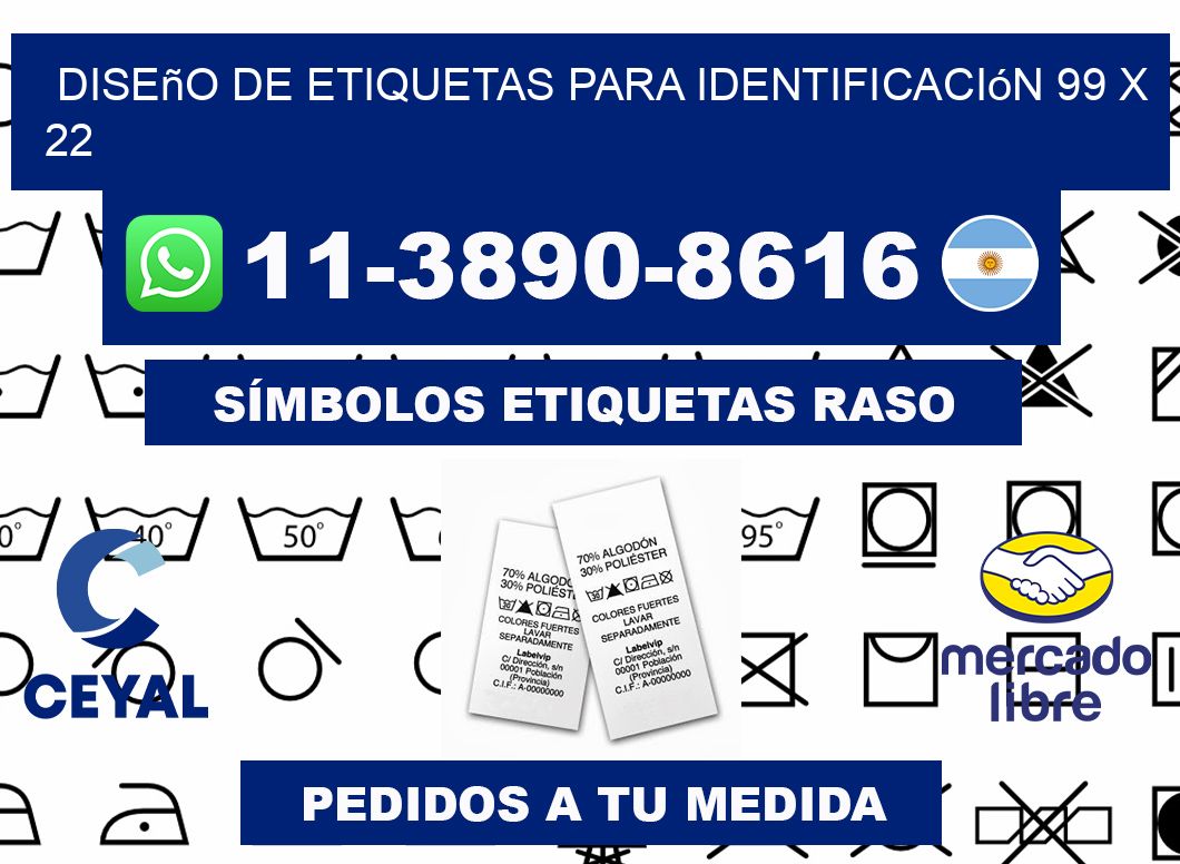 diseño de etiquetas para identificación 99 x 22