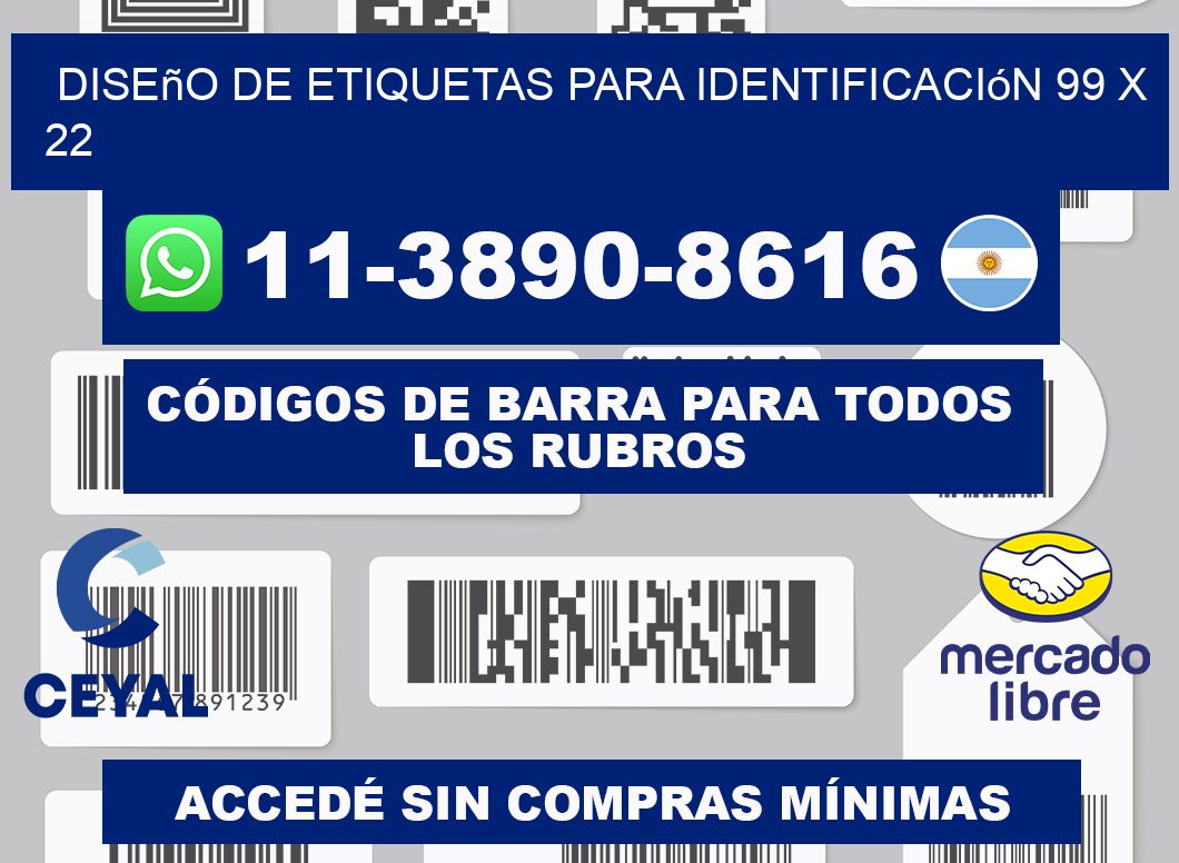 diseño de etiquetas para identificación 99 x 22