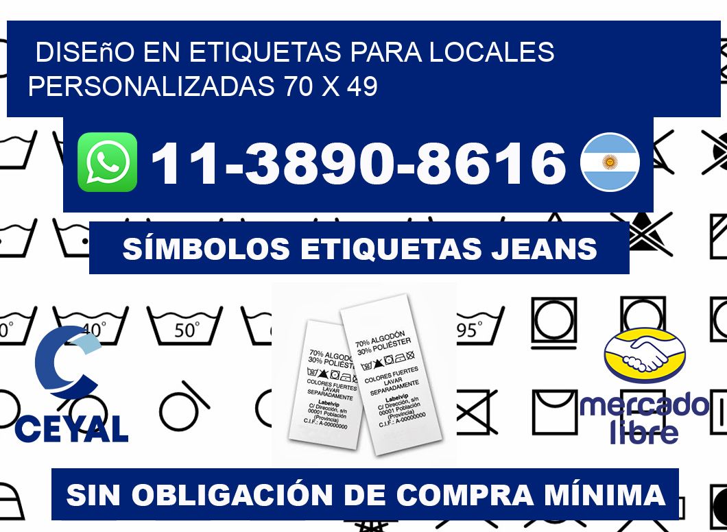 diseño en etiquetas para locales personalizadas 70 x 49