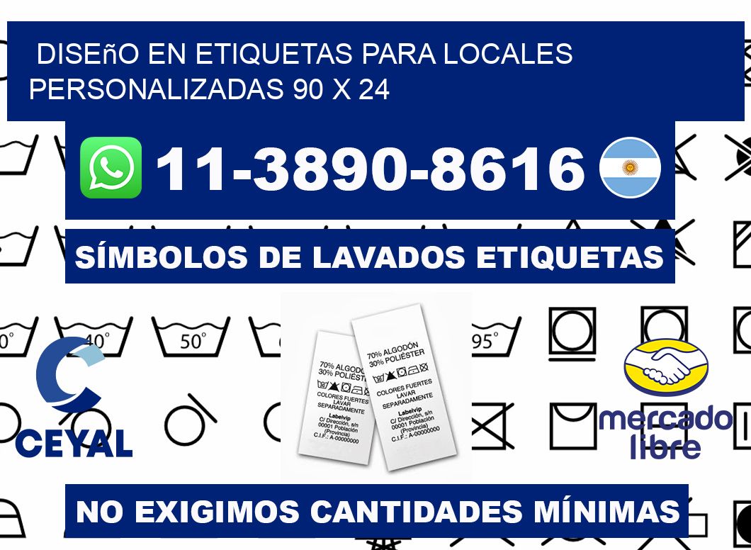 diseño en etiquetas para locales personalizadas 90 x 24