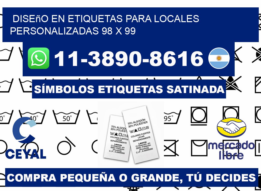 diseño en etiquetas para locales personalizadas 98 x 99