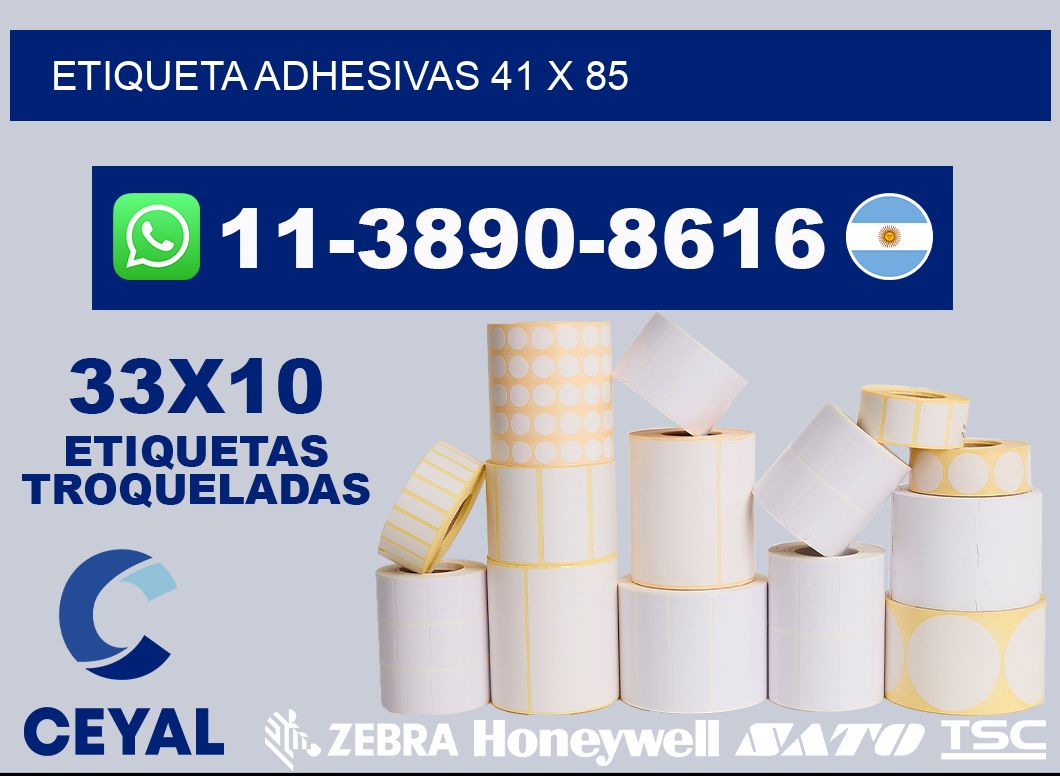 etiqueta adhesivas 41 x 85